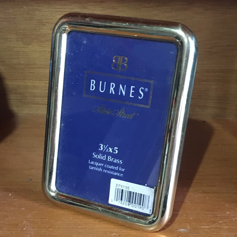 Burnes brass picture frame